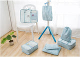 7pcs Luggage Organizer Bag Waterproof Travel Packing Cubes for Clothing Storage