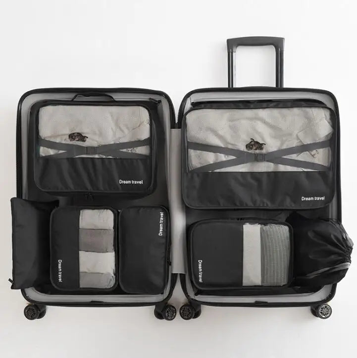 7pcs Waterproof Travel Packing Cubes Clothing Storage