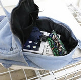 Denim Women Backpack School Bag Laptop Rucksack Travel Mochilas Femininas