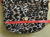 Leopard Print Canvas Crossbody Bag for Women