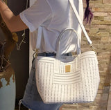 Women Leather Handbags Large Tote Hollow Out Crossbody Bags For Women