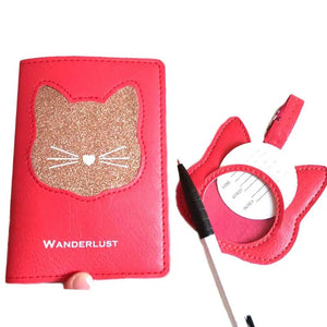 Shining Cat Passport Cover & Luggage Tag Set