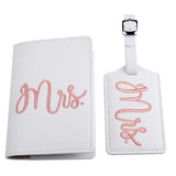 Embroidery Mr Mrs Lover Couple Passport Cover Set