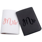 Embroidery Mr Mrs Lover Couple Passport Cover Set
