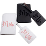 Embroidery Mr Mrs Lover Couple Passport Cover Set