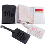Embroidery Mr Mrs Lover Couple Passport Cover Set