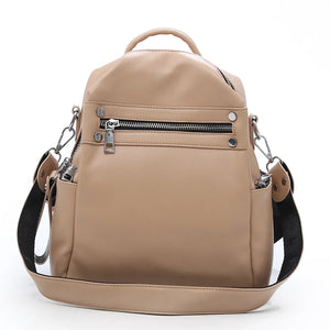 Vintage Leather Backpack for Women Small School Bagpack