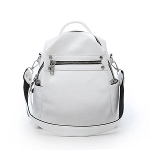 Vintage Leather Backpack for Women Small School Bagpack