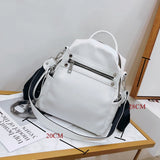Vintage Leather Backpack for Women Small School Bagpack