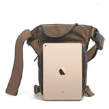 AOLAILUDI Canvas Leg Drop Fanny Pack Waist Bag