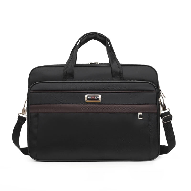 Men's 17.5-Inch Laptop Bag Nylon Shoulder Briefcase