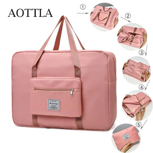 Large Capacity Foldable Travel Bag Women Sport Bag Multifunction Handbag