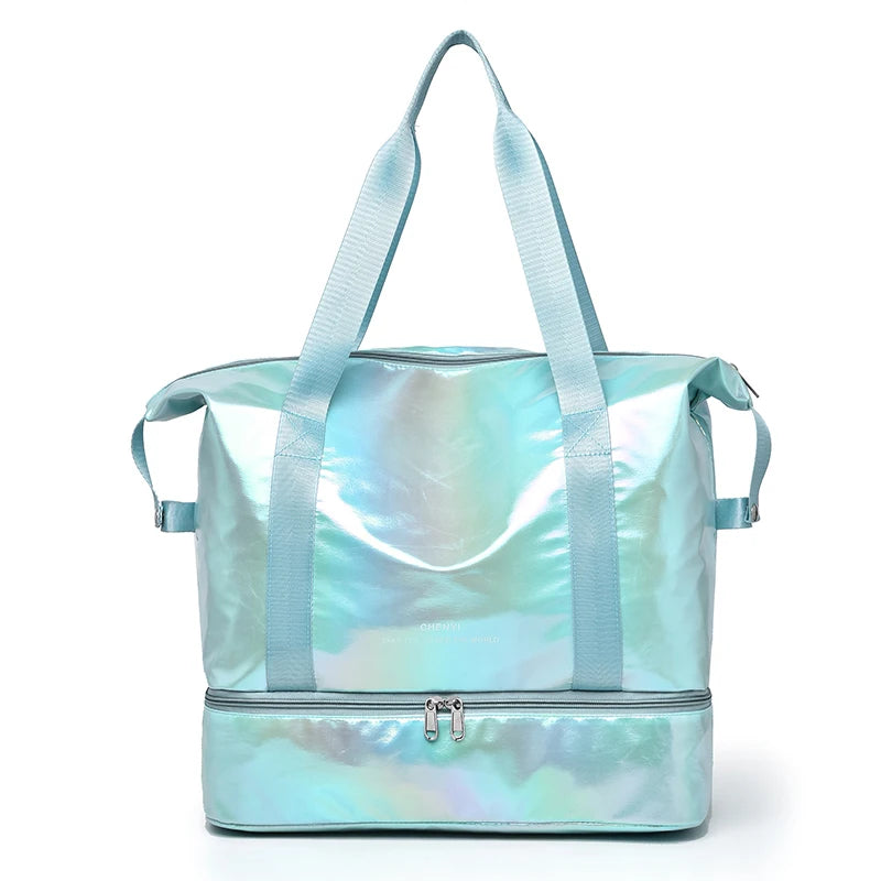 Large Capacity Women's Shoulder Bag Nylon Top Handle Casual Sports Bag