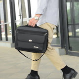 Men's 17in Briefcase Handbag Large Capacity Business & Casual Shoulder Bag