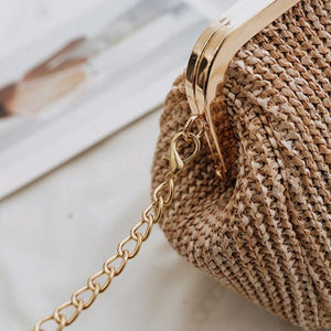 Boho Straw Crossbody Bags for Women Handbag Rattan Beach Clutch