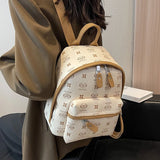 ASHINE Cartoon Printing Schoolbags Women Backpack Leather Student Girls School M