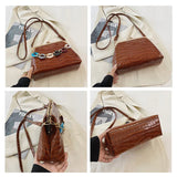 ASHINE Chain Shoulder Bags Set for Women Crocodile Purses and Handbags