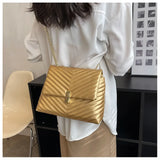 ASHINE V Striped Women Bags Wave Pattern Purses and Handbags