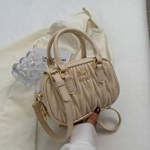 ASHINE Puffy Padded Handheld Bags Women Ruched Crossbody Bag