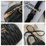 ASHINE Puffy Padded Handheld Bags Women Ruched Crossbody Bag