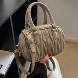 ASHINE Puffy Padded Handheld Bags Women Ruched Crossbody Bag