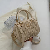 ASHINE Puffy Padded Handheld Bags Women Ruched Crossbody Bag