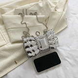 ASHINE Acrylic Evening Clutch Bow Chain Handbag