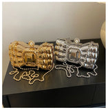 ASHINE Acrylic Evening Clutch Bow Chain Handbag