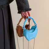 ASHINE Small U-Shaped Shoulder Handbag with Beaded Chains