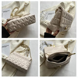 ASHINE Quilted Crossbody Bag for Women with Chains, Soft Shoulder Handbag