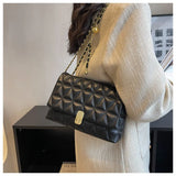 ASHINE Quilted Crossbody Bag for Women with Chains, Soft Shoulder Handbag