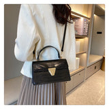 ASHINE Crocodile Shoulder Messenger Bag For Women Stone Pattern Hand Bags