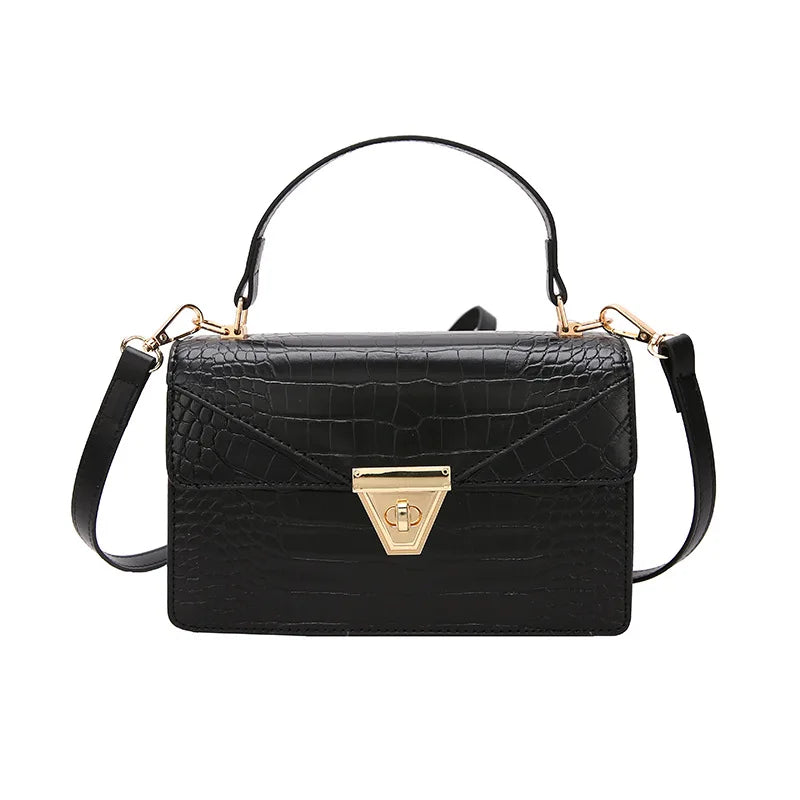 ASHINE Crocodile Shoulder Messenger Bag For Women Stone Pattern Hand Bags