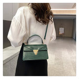 ASHINE Crocodile Shoulder Messenger Bag For Women Stone Pattern Hand Bags