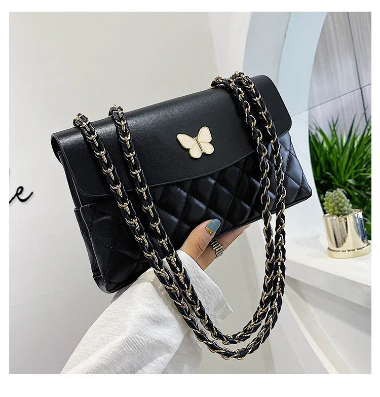 ASHINE Small Clutch Bag Chains Butterfly Handbag for Women