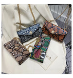 ASHINE Retro PU Leather Ladies Underarm Bags Snake