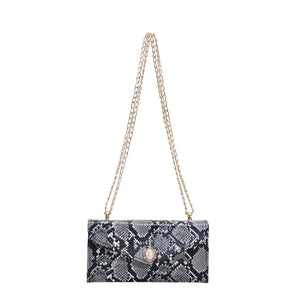 ASHINE Retro PU Leather Ladies Underarm Bags Snake