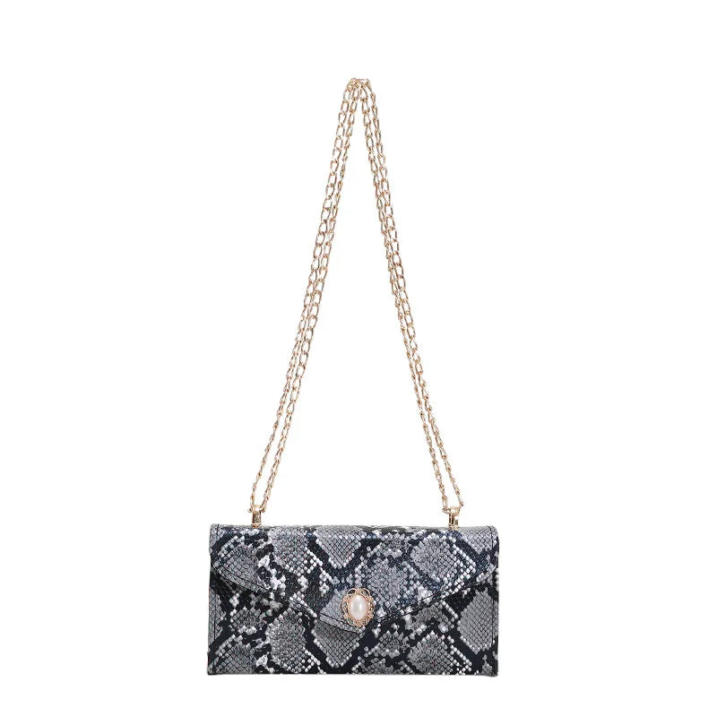 ASHINE Retro PU Leather Ladies Underarm Bags Snake