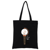 ATEEZ K-pop Canvas Tote Bag Harajuku Casual Eco Shopper Shoulder Bag