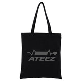 ATEEZ K-pop Canvas Tote Bag Harajuku Casual Eco Shopper Shoulder Bag