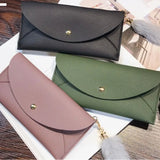 Women's Long Thin Wallet Solid Colour A4299