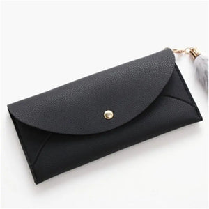 Women's Long Thin Wallet Solid Colour A4299