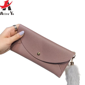 Women's Long Thin Wallet Solid Colour A4299