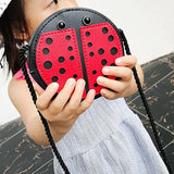 AUAU-Ladybug Kids Shoulder Bag Wild Purse Mini Accessories Bag