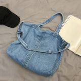 New Net Red Denim Shoulder Messenger Bag Casual Portable Shopping Bag