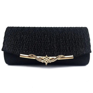 AUAU Glitter Evening Bag Wedding Clutch Chain Shoulder Handbag