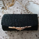 AUAU Glitter Evening Bag Wedding Clutch Chain Shoulder Handbag