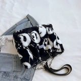 Furry Large Capacity Tote Bag for Women, Lightweight Outing Shoulder Bag