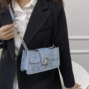 Lee High Square Lady Canvas Shoulder Bag Vintage Women Wallet