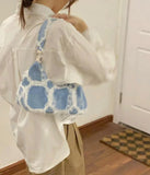 Sweet Y2K Style Denim Girls Underarm Bag
